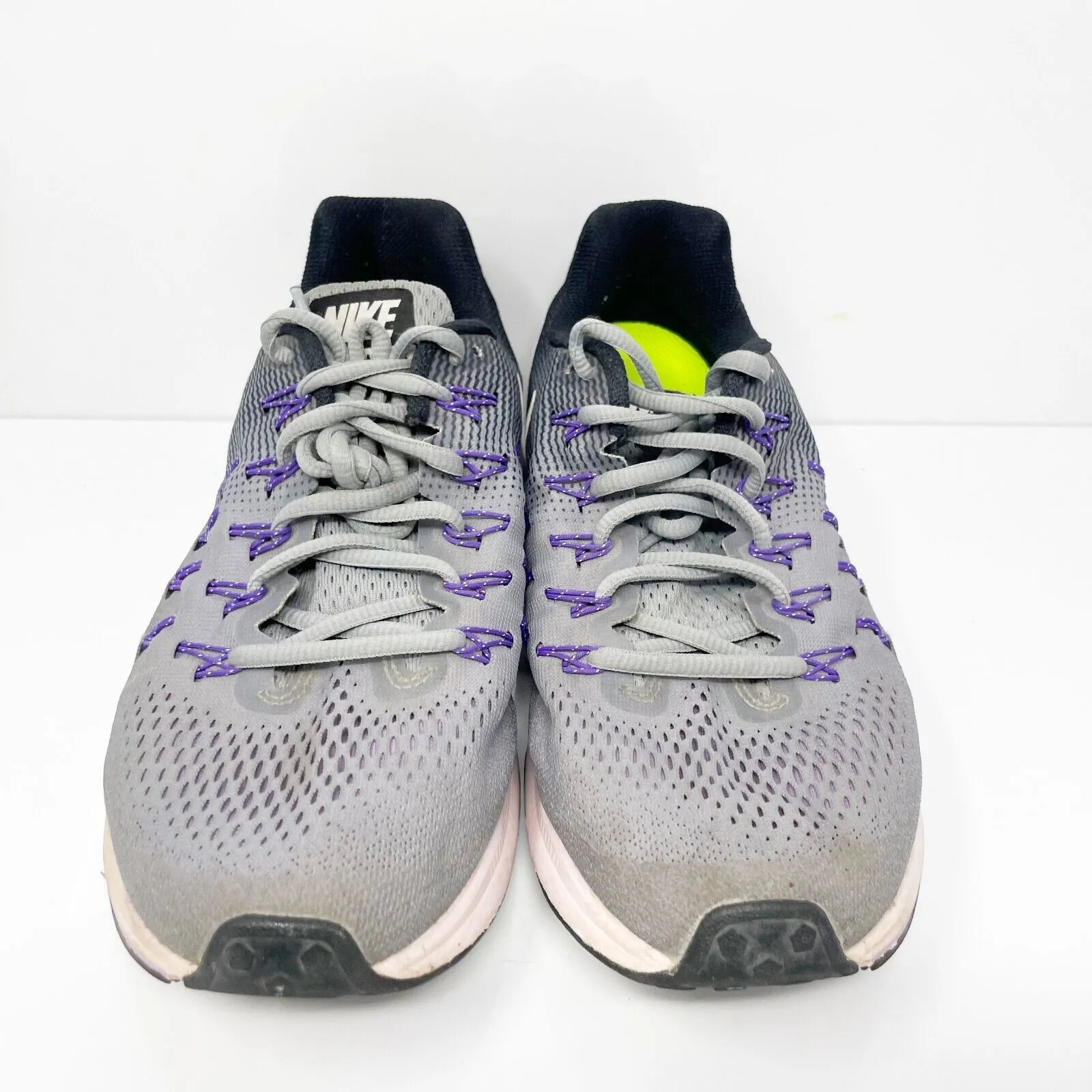 Nike Womens Air Zoom Pegasus 33 831356-003 Gray Running Shoes Sneakers Size 10