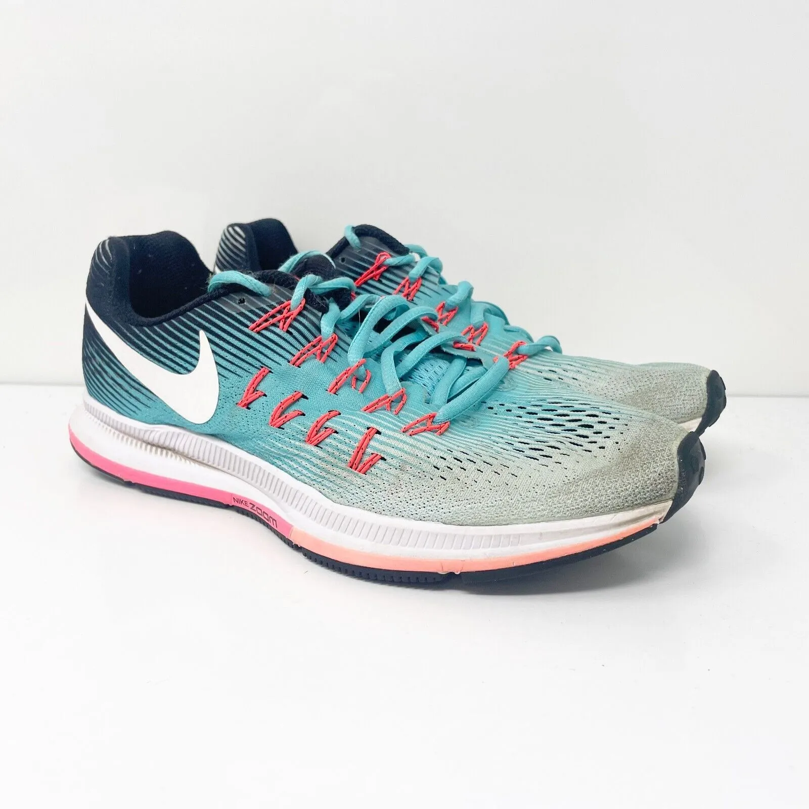 Nike Womens Air Zoom Pegasus 33 831356-405 Blue Running Shoes Sneakers Size 9