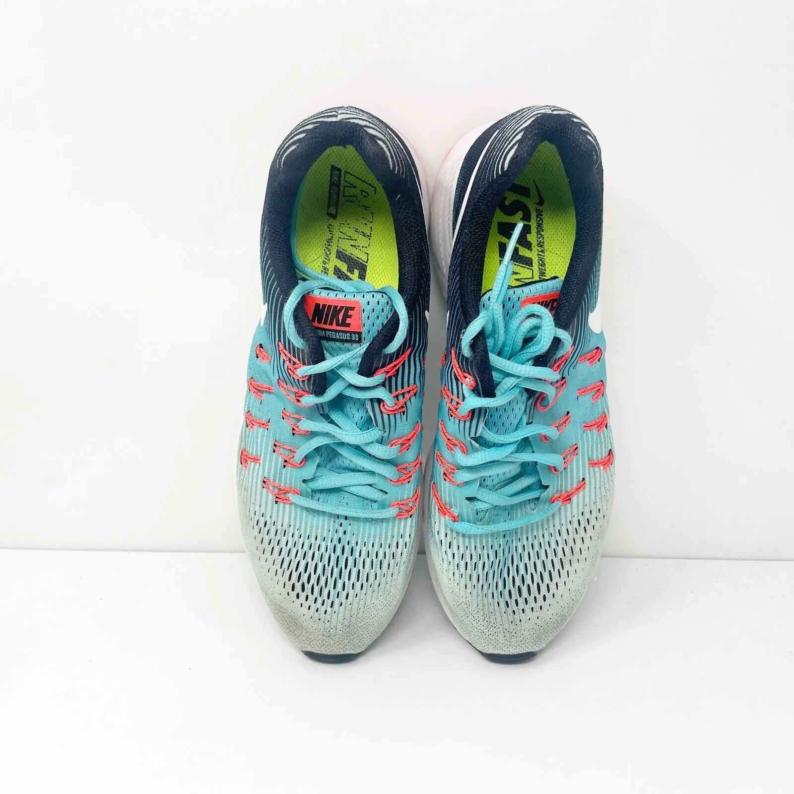 Nike Womens Air Zoom Pegasus 33 831356-405 Blue Running Shoes Sneakers Size 9