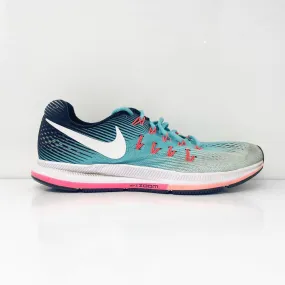 Nike Womens Air Zoom Pegasus 33 831356-405 Blue Running Shoes Sneakers Size 9