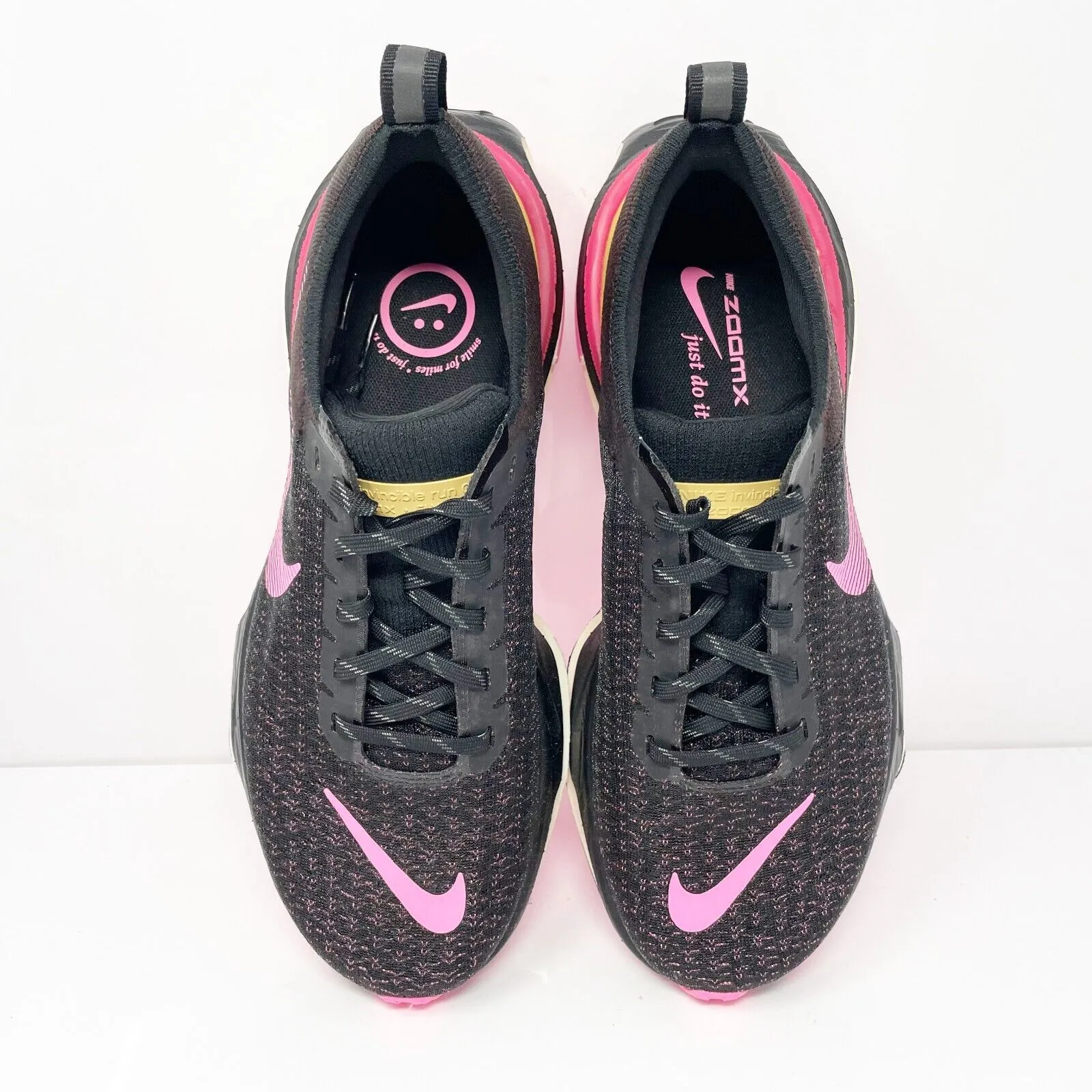 Nike Womens ZoomX Invincible Run FK 3 DR2660-200 Black Running Shoes Sneakers 10