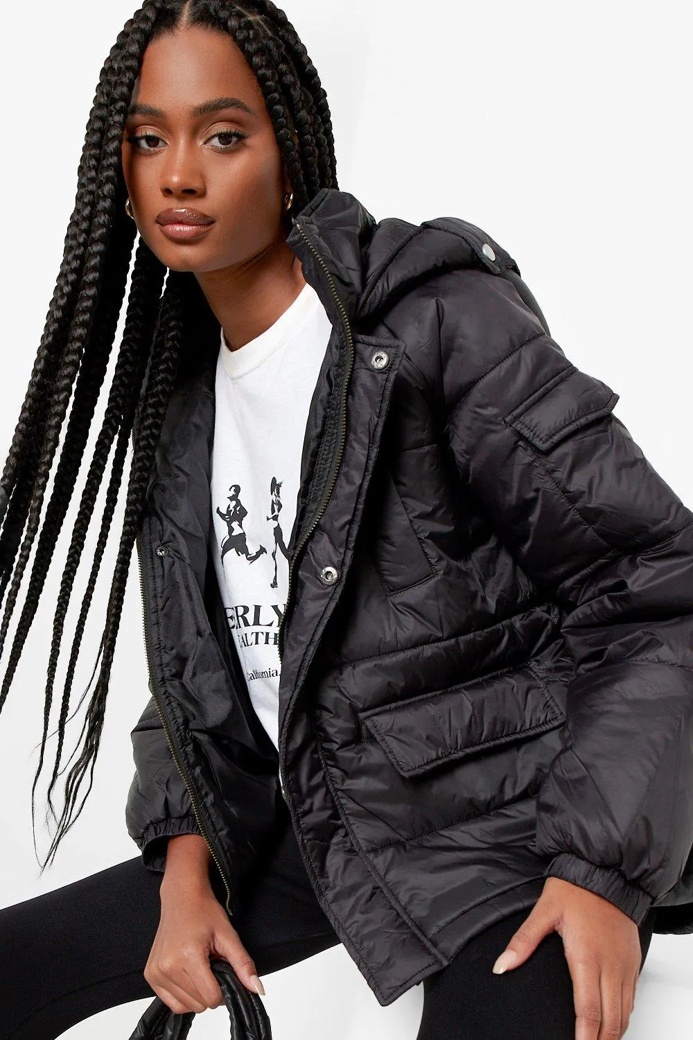 Oversized Hooded Puffer Jacket