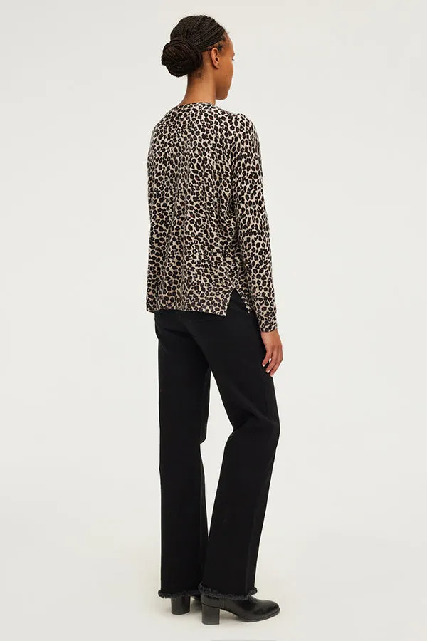 PabloJACQUEMINE ROUND NECK LEOPARD SWEATER