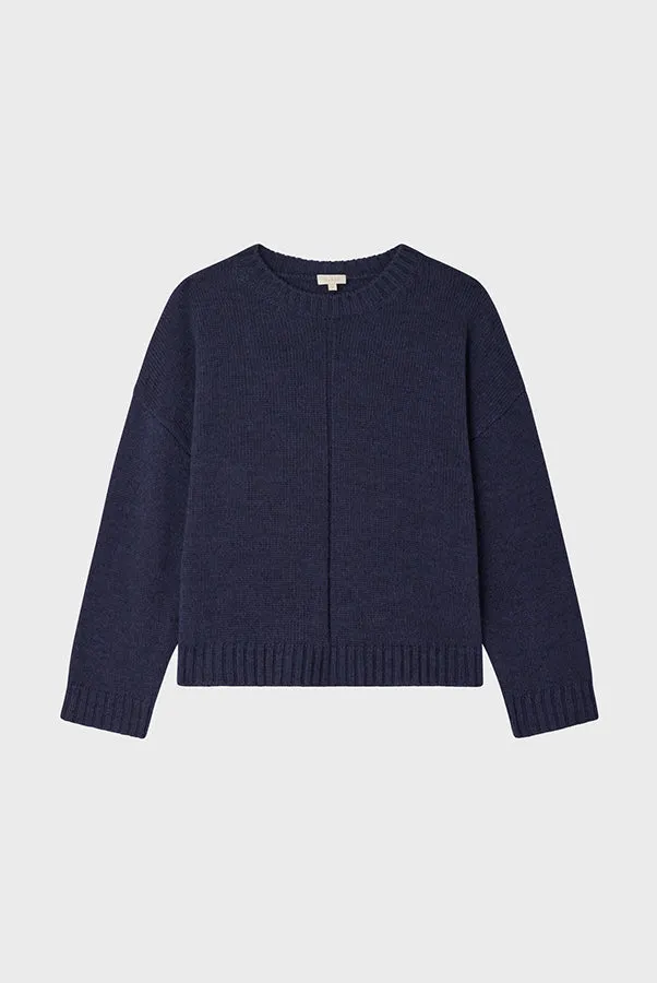 PabloJOSSIA BLUE WOOL BLEND ROUND NECK SWEATER