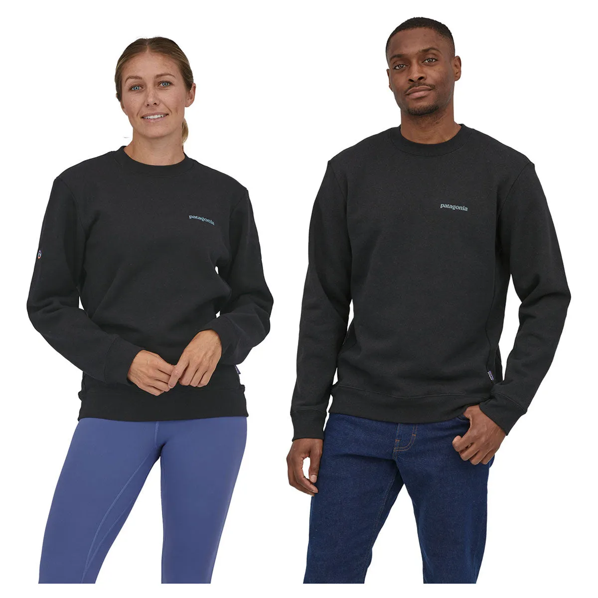 Patagonia Fitz Roy Icon Uprisal Crew Sweatshirt - Ink Black