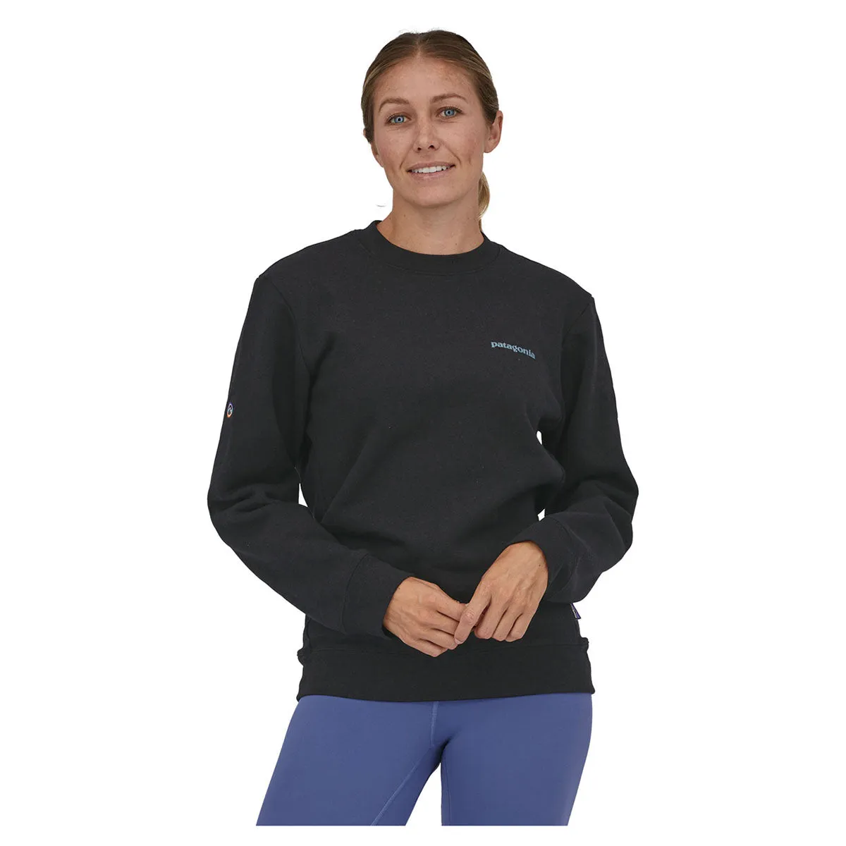 Patagonia Fitz Roy Icon Uprisal Crew Sweatshirt - Ink Black