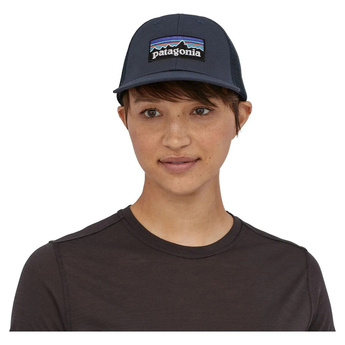 Patagonia P-6 Logo LoPro Trucker Hat - Navy Blue