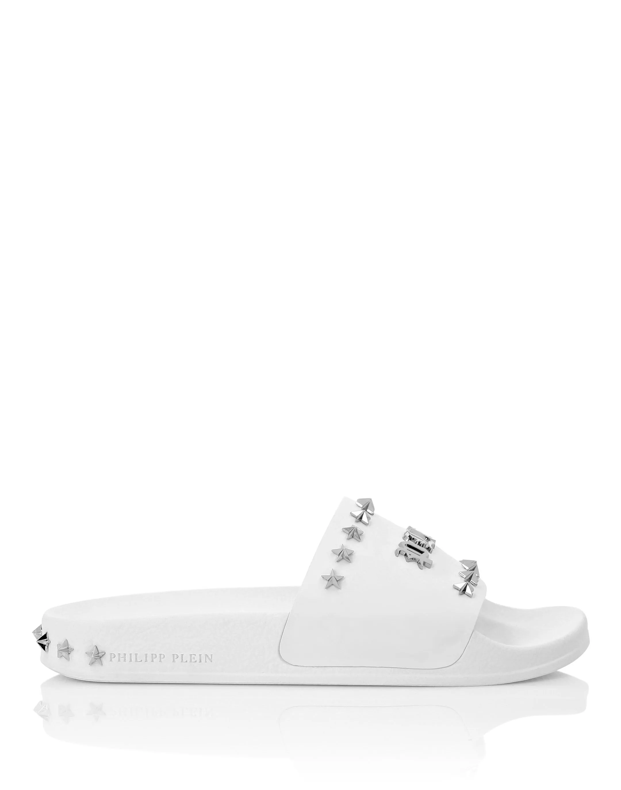 PHILIPP PLEIN Flat gummy sandals Gothic Plein