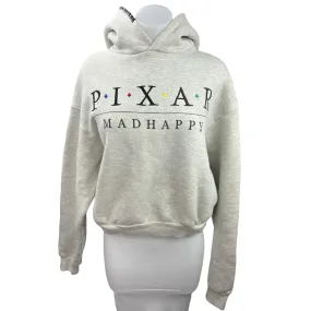 Pixar Madhappy Gray Heathered Logo Pullover Hoodie Hooded Sweatshirt Size XS