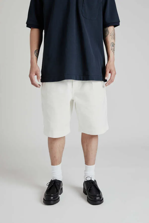 Pleated Shorts - White