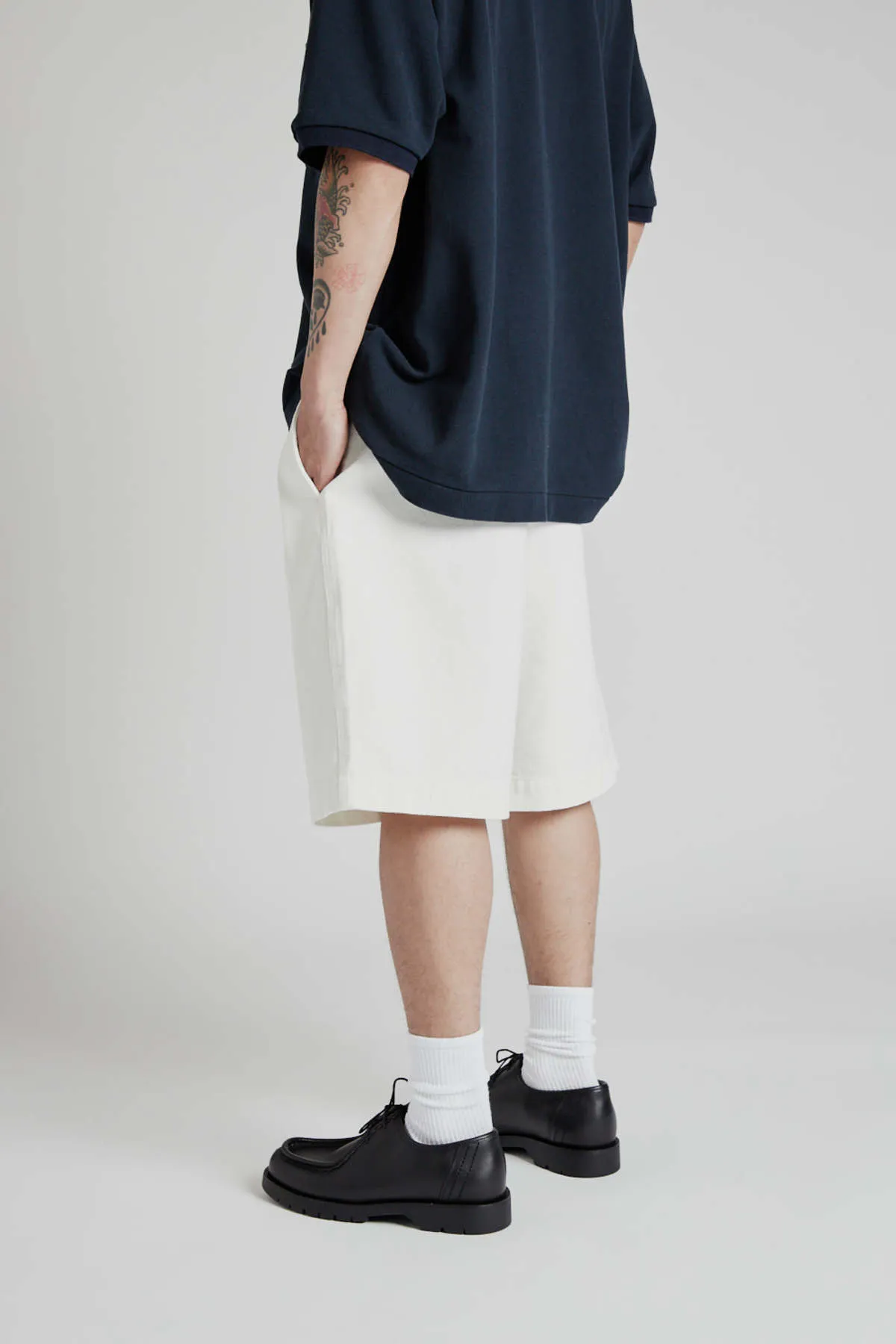 Pleated Shorts - White