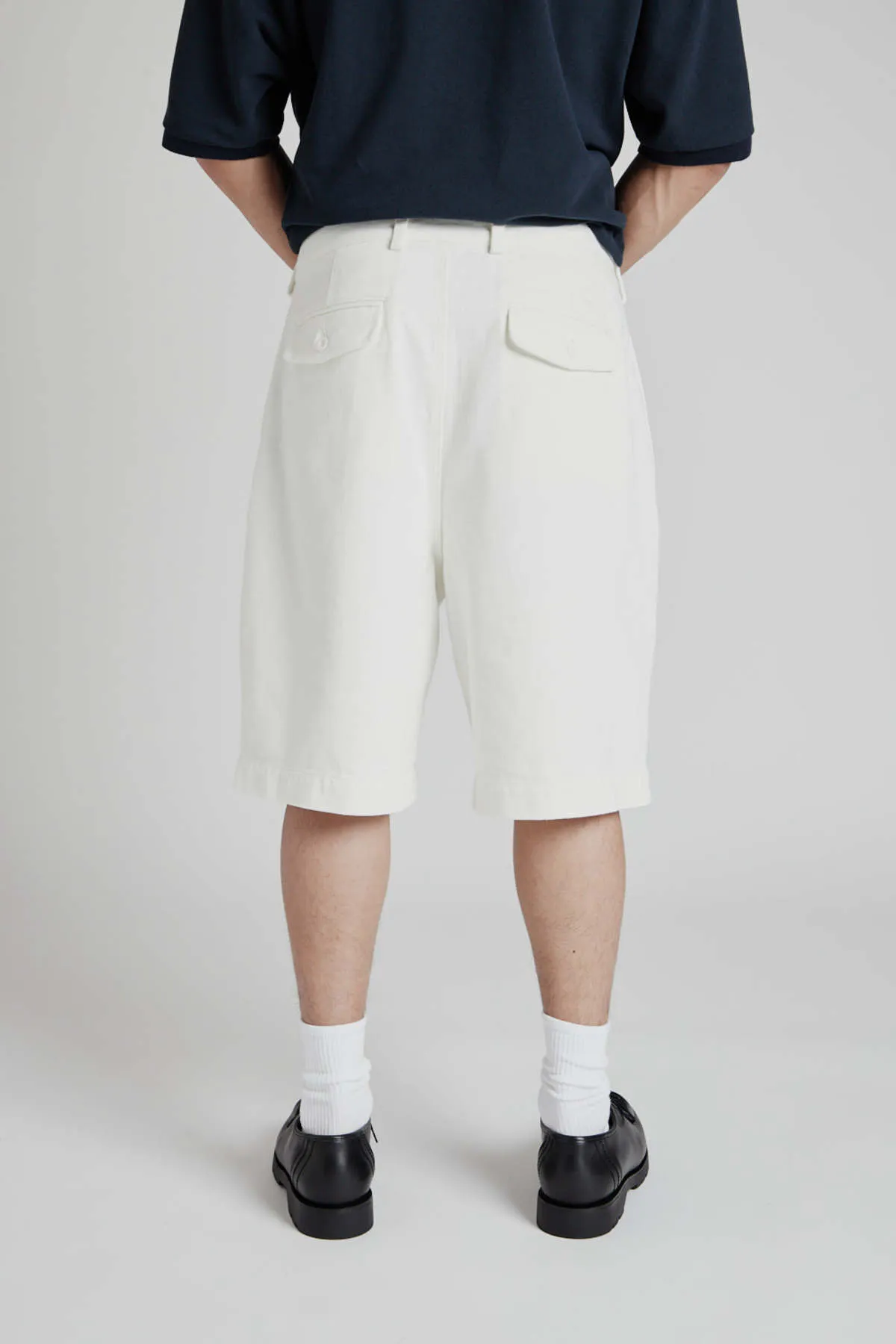 Pleated Shorts - White