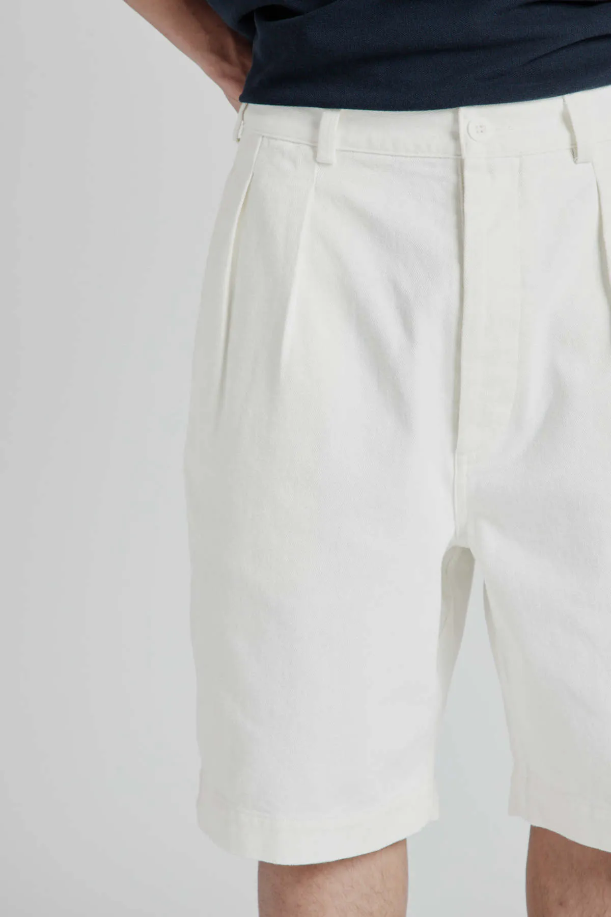 Pleated Shorts - White