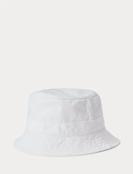 Polo Ralph Lauren Polo Bear Twill Bucket Hat, White