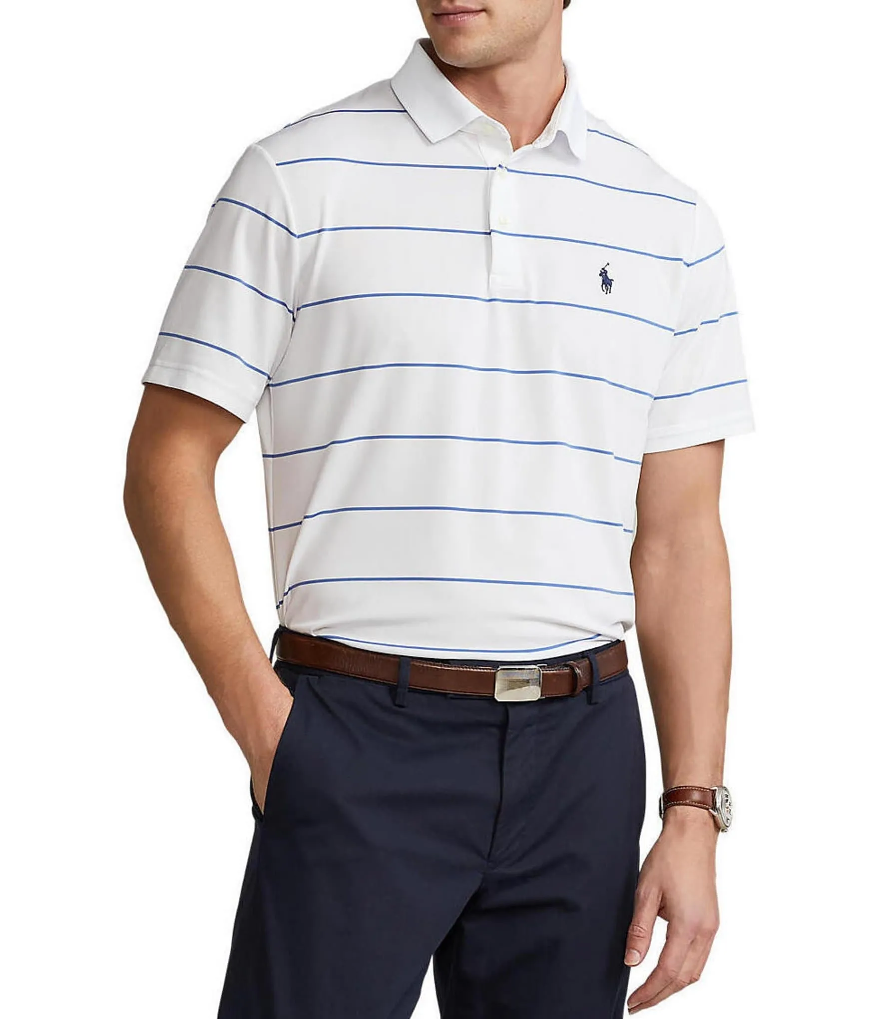 PRL Airflow Stripe Polo Shirt