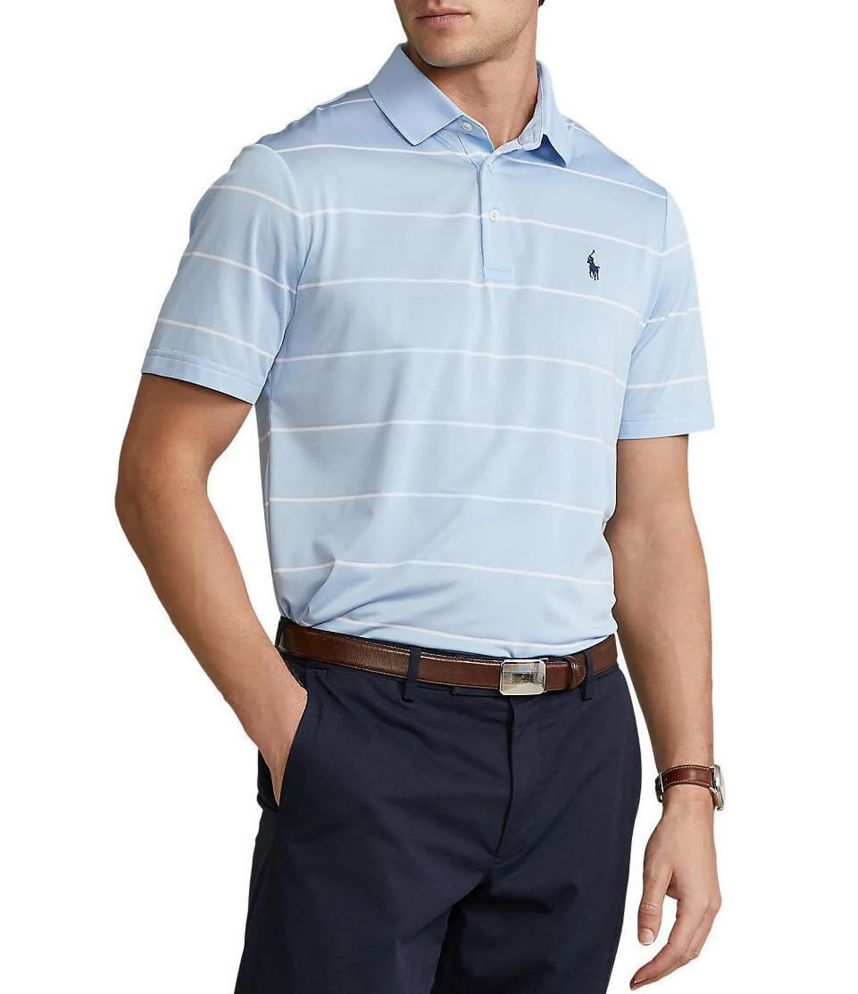 PRL Airflow Stripe Polo Shirt