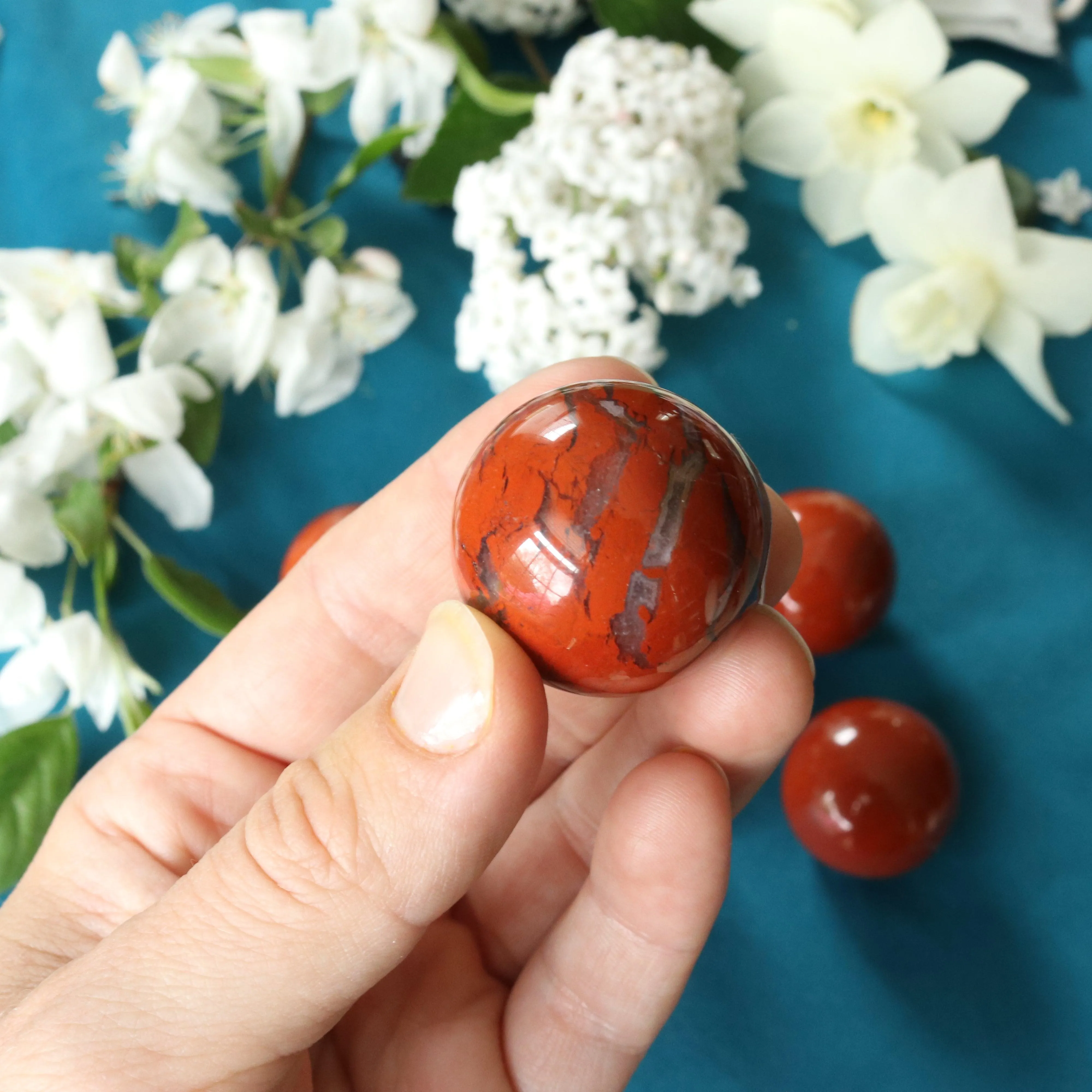 Red Jasper Spheres ~ Root Chakra Healing