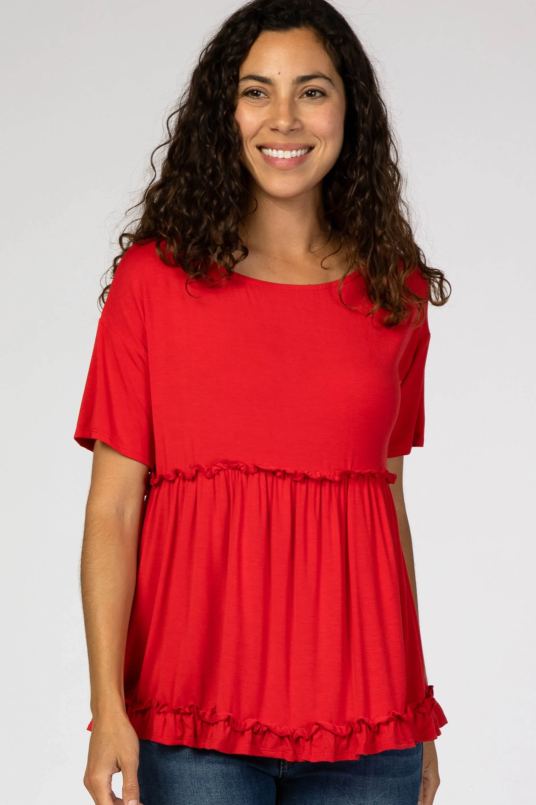 Red Lettuce Trim Top