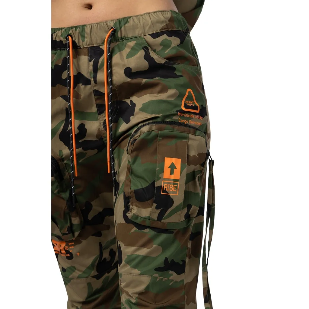 Relaxed Slouch Utility Cargo Pants - Wood Camo