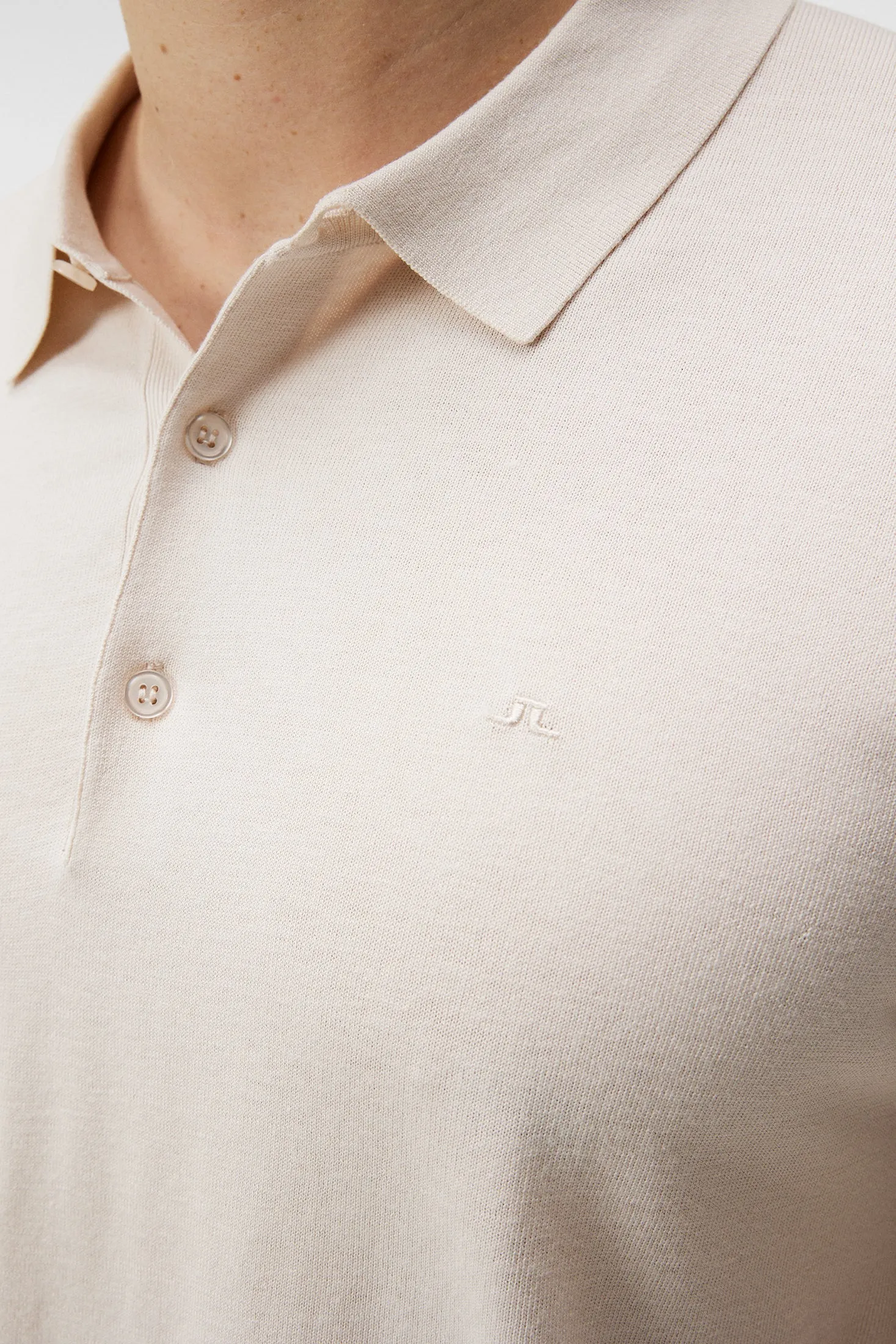 Ridge Rayon Silk Polo / Moonbeam