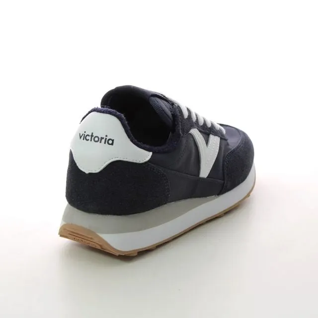 Sacs of Ashbourne   Victoria Astro Contrast Nylon Trainers -Navy