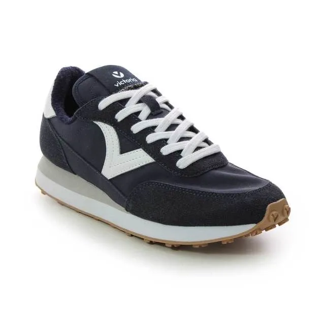 Sacs of Ashbourne   Victoria Astro Contrast Nylon Trainers -Navy