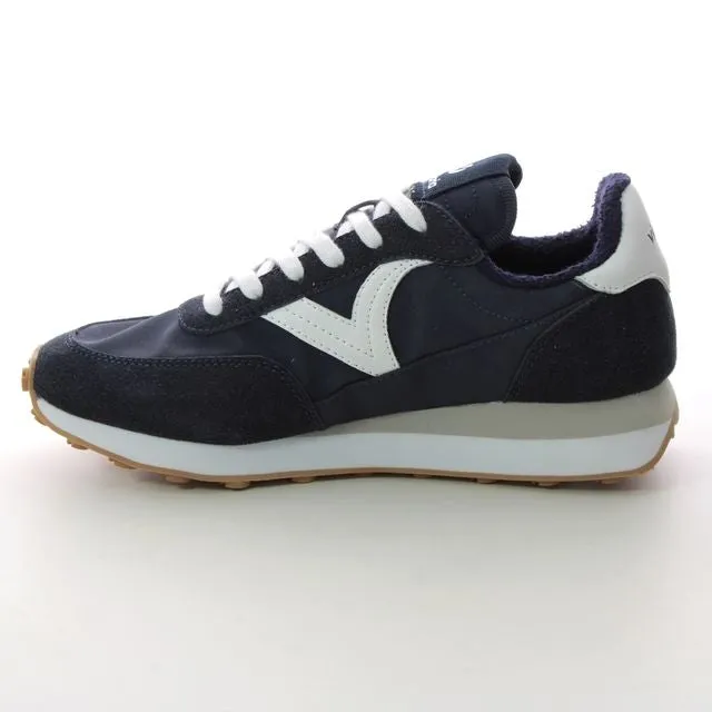 Sacs of Ashbourne   Victoria Astro Contrast Nylon Trainers -Navy