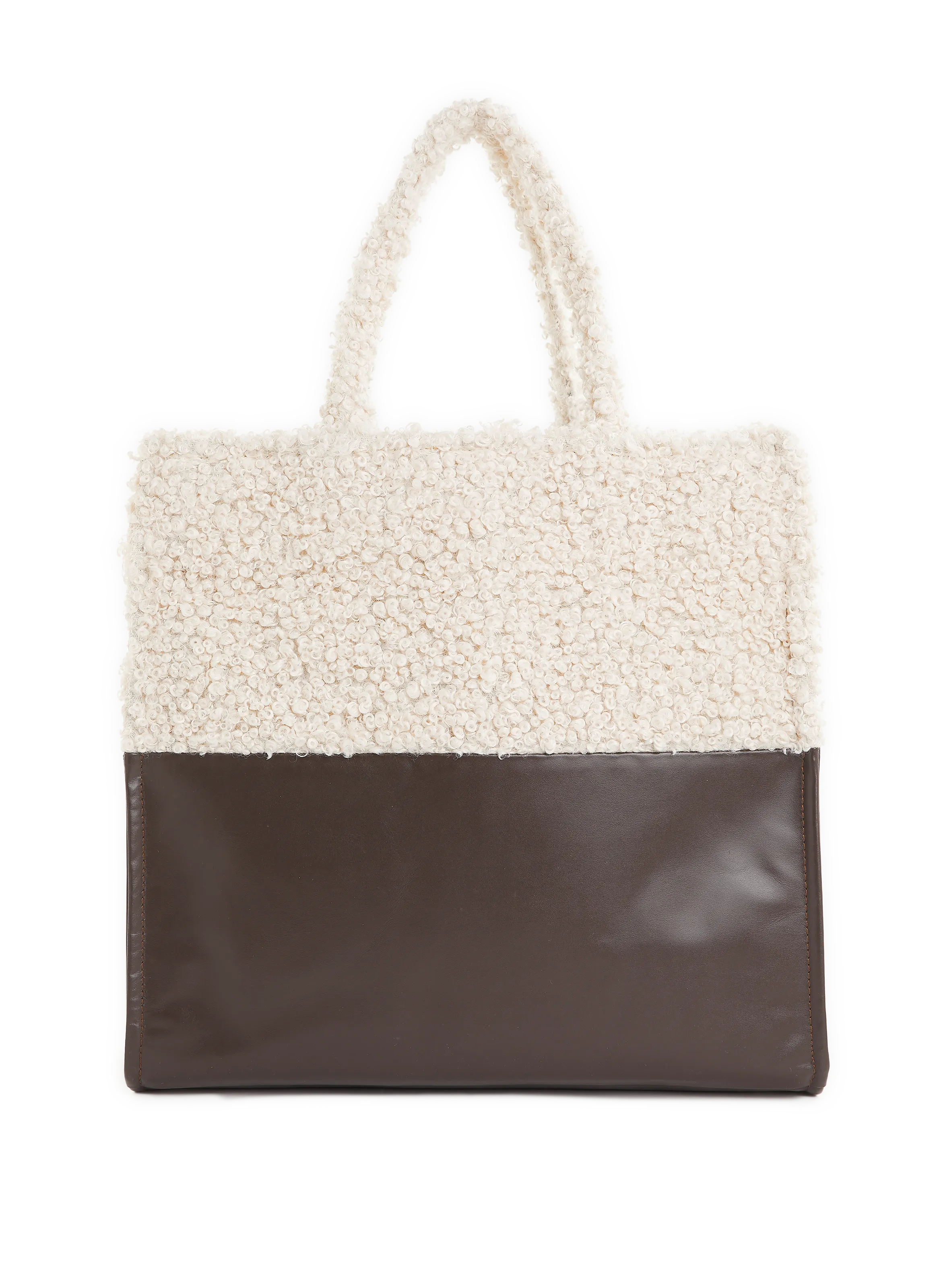 Saison 1865  Elodie two-tone tote bag - Beige