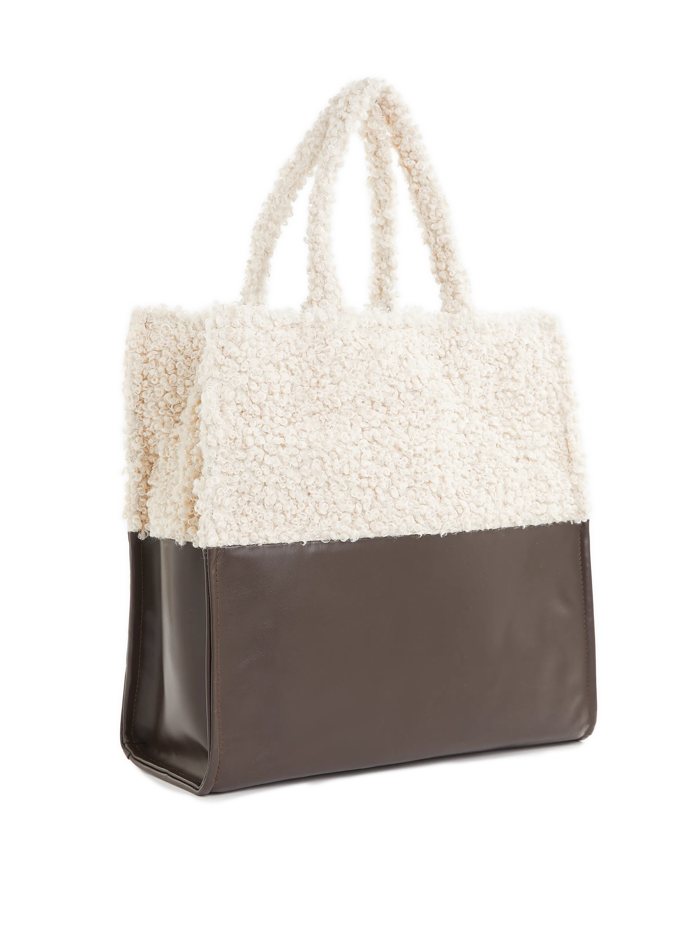 Saison 1865  Elodie two-tone tote bag - Beige