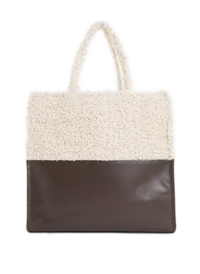 Saison 1865  Elodie two-tone tote bag - Beige