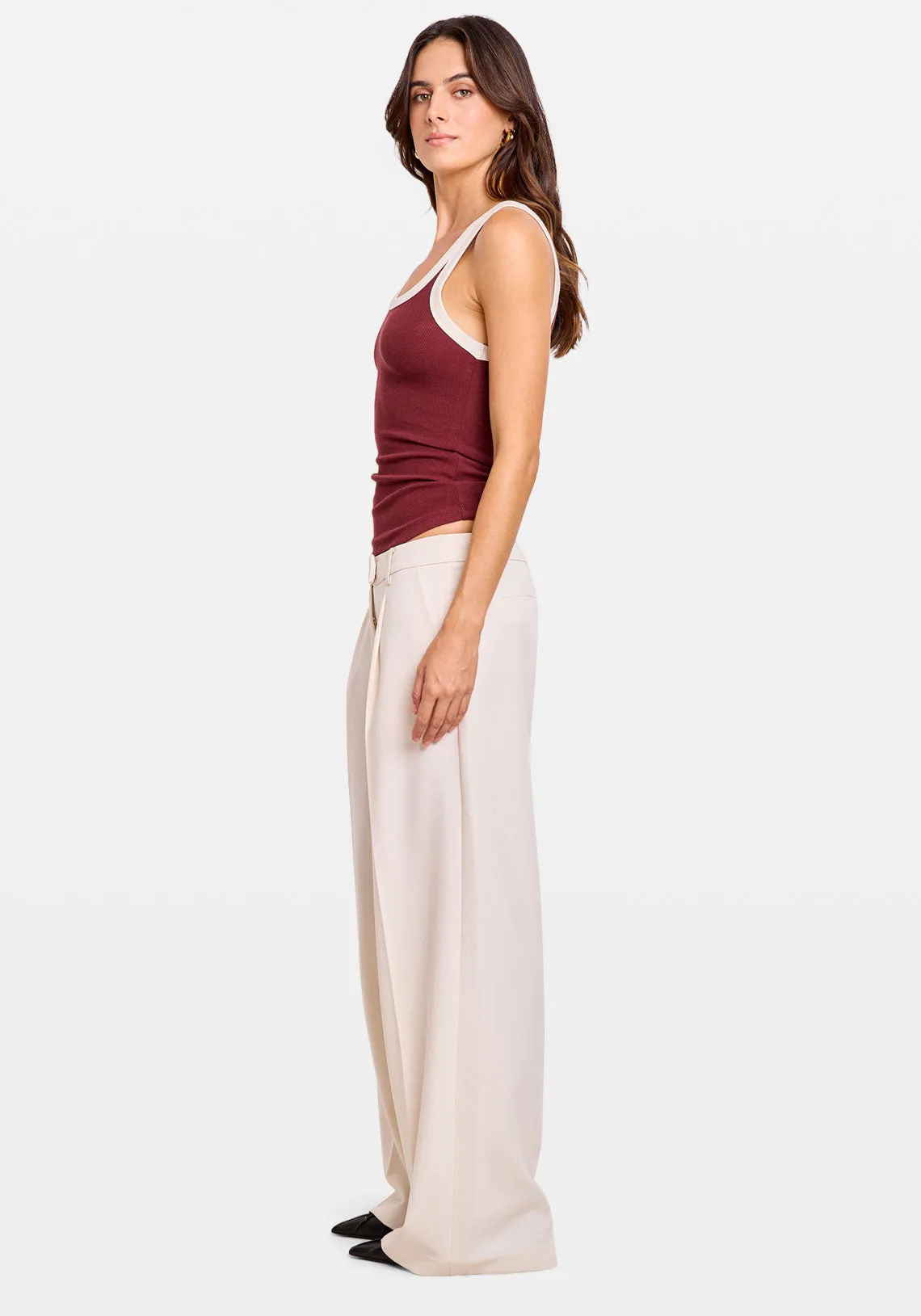 SCOOP TANK CHERRY/IVORY