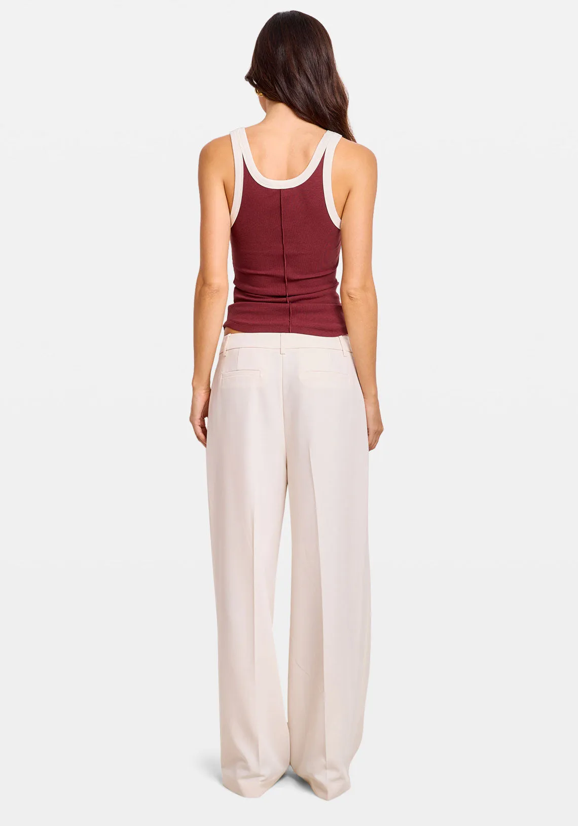 SCOOP TANK CHERRY/IVORY