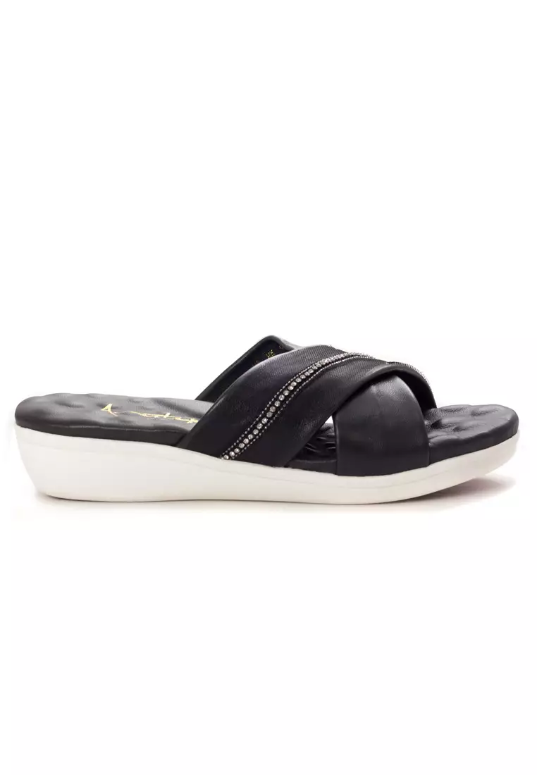 Shu Talk AMAZTEP Simple Leather Causal Comfy Sandals