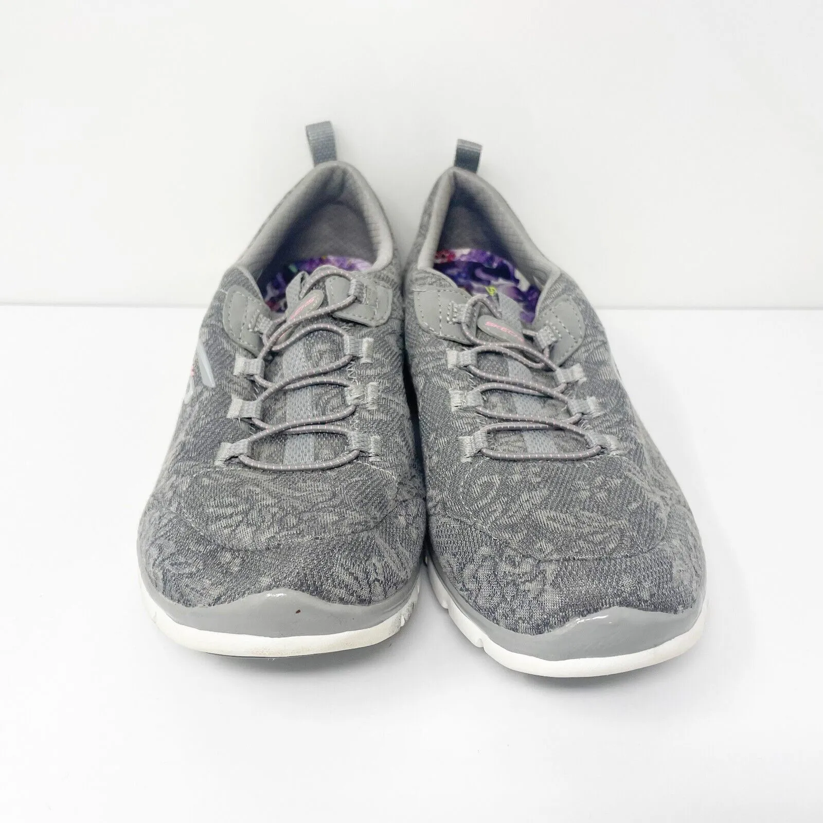 Skechers Womens Gratis Lacey 22764 Gray Running Shoes Sneakers Size 9