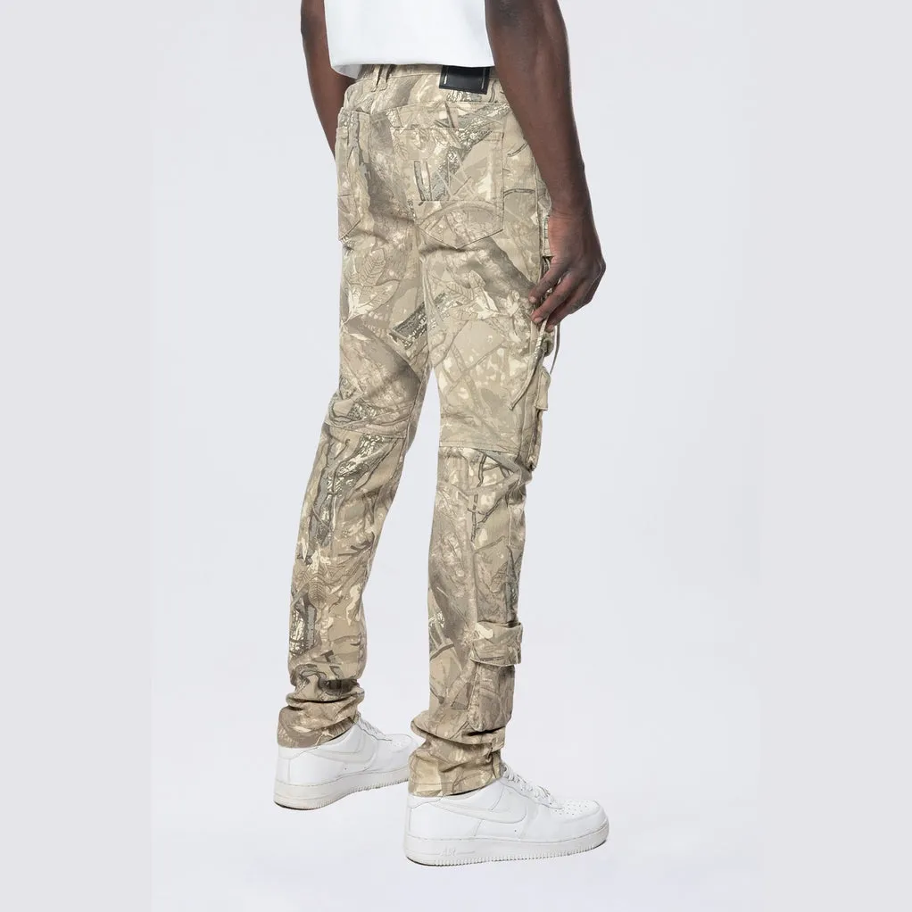 Slim Multi Cargo Pocket Pants - Khaki Hunting Camo