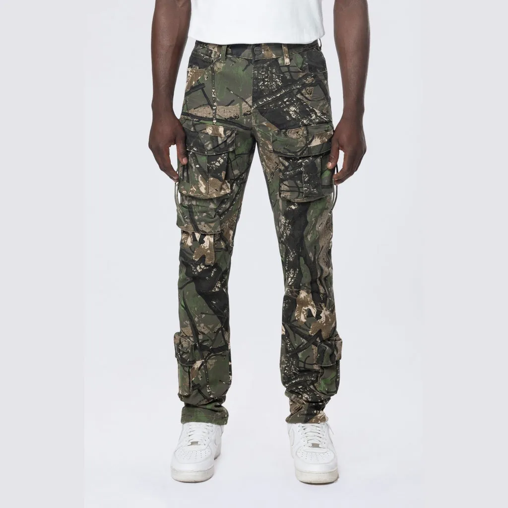 Slim Multi Cargo Pocket Pants - Tree Camo