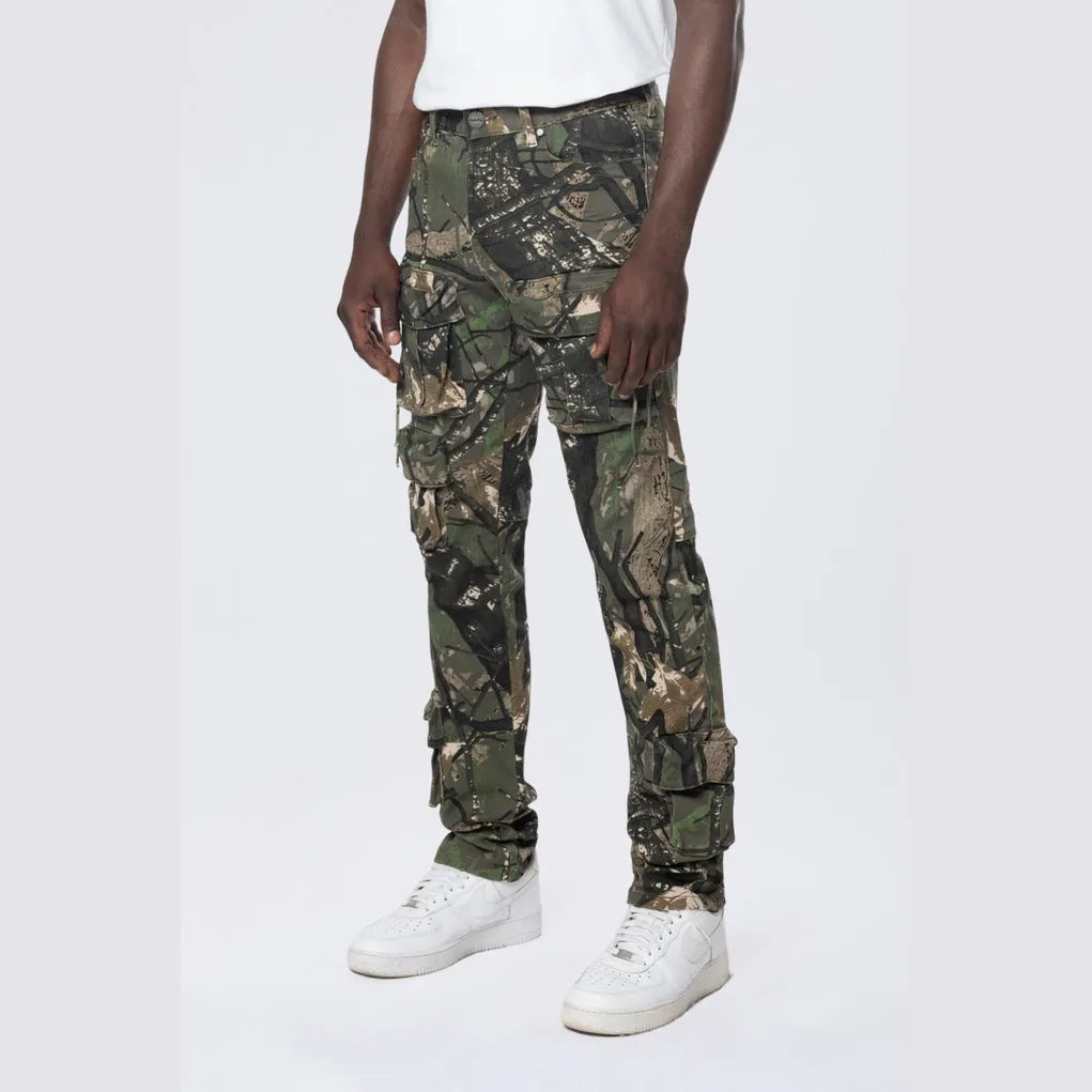 Slim Multi Cargo Pocket Pants - Tree Camo