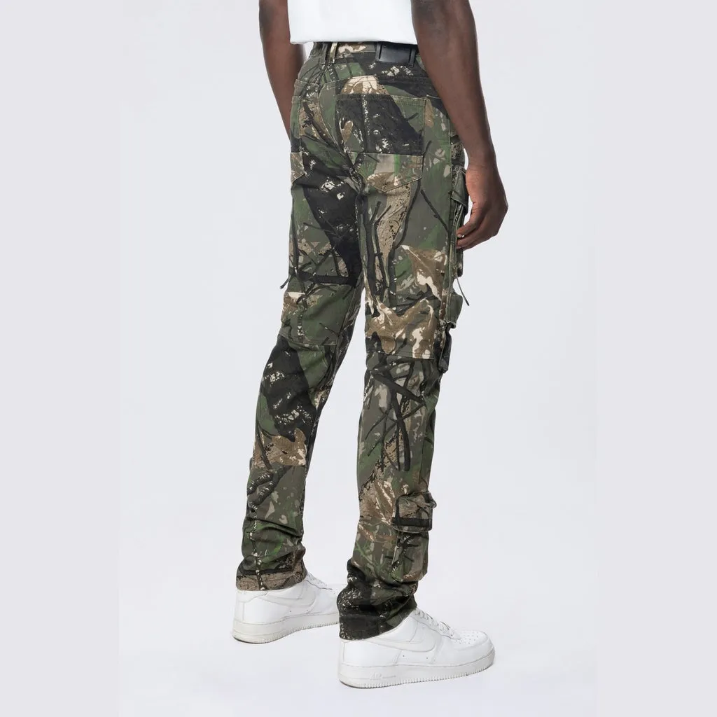 Slim Multi Cargo Pocket Pants - Tree Camo