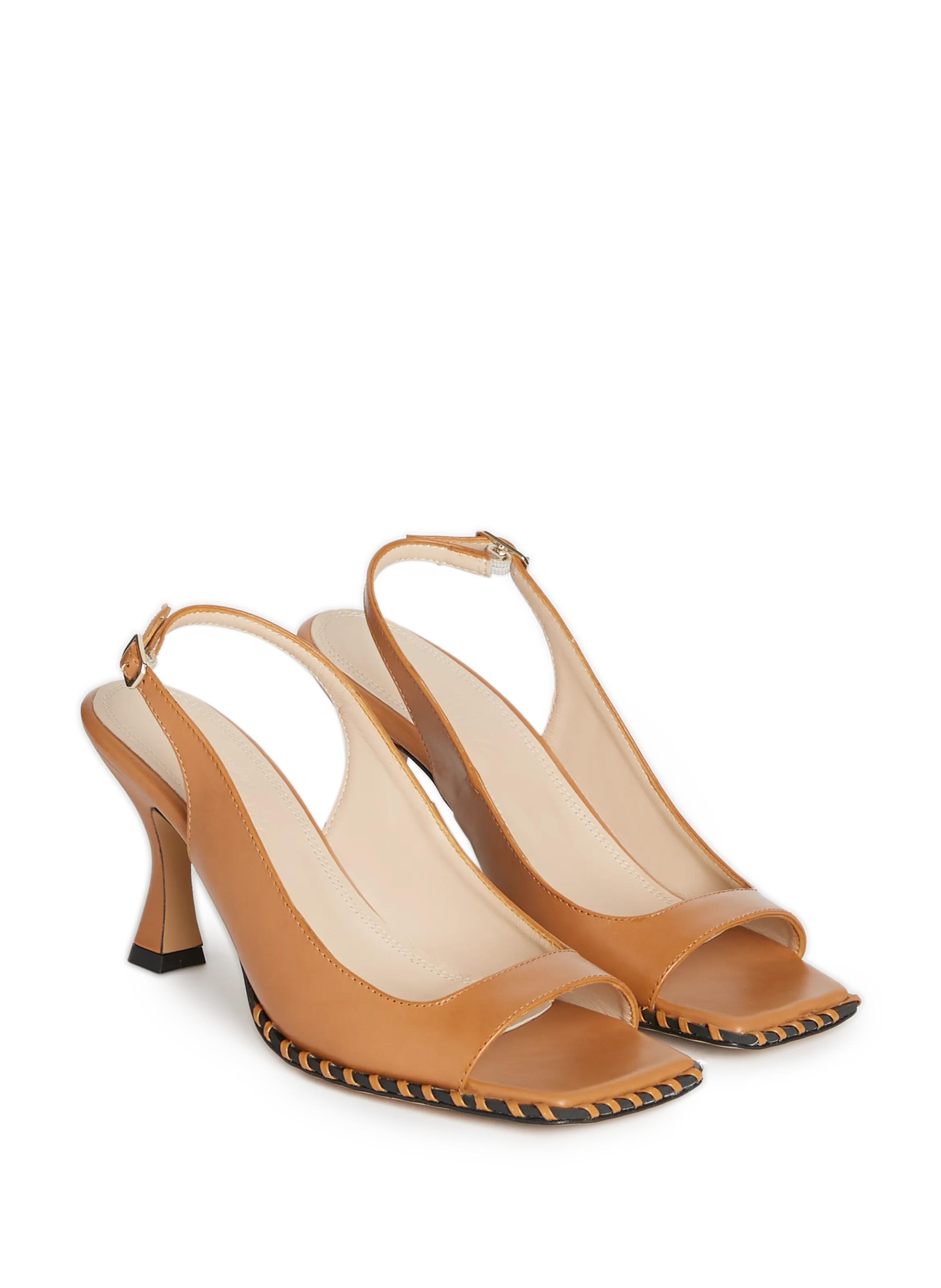 Souliers martinez  Sarria leather heeled sandals - Brown