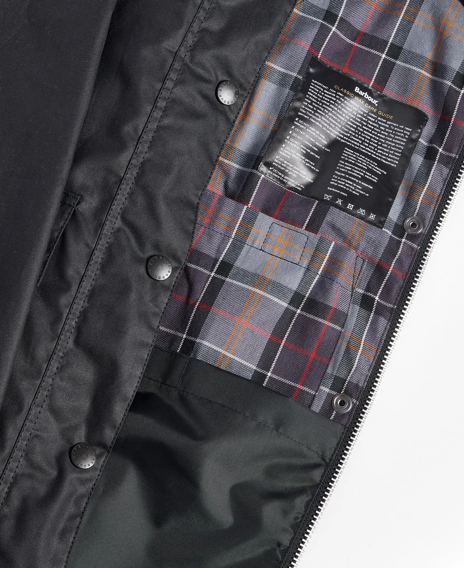 Spey Wax Jacket Black / Modern Tartan