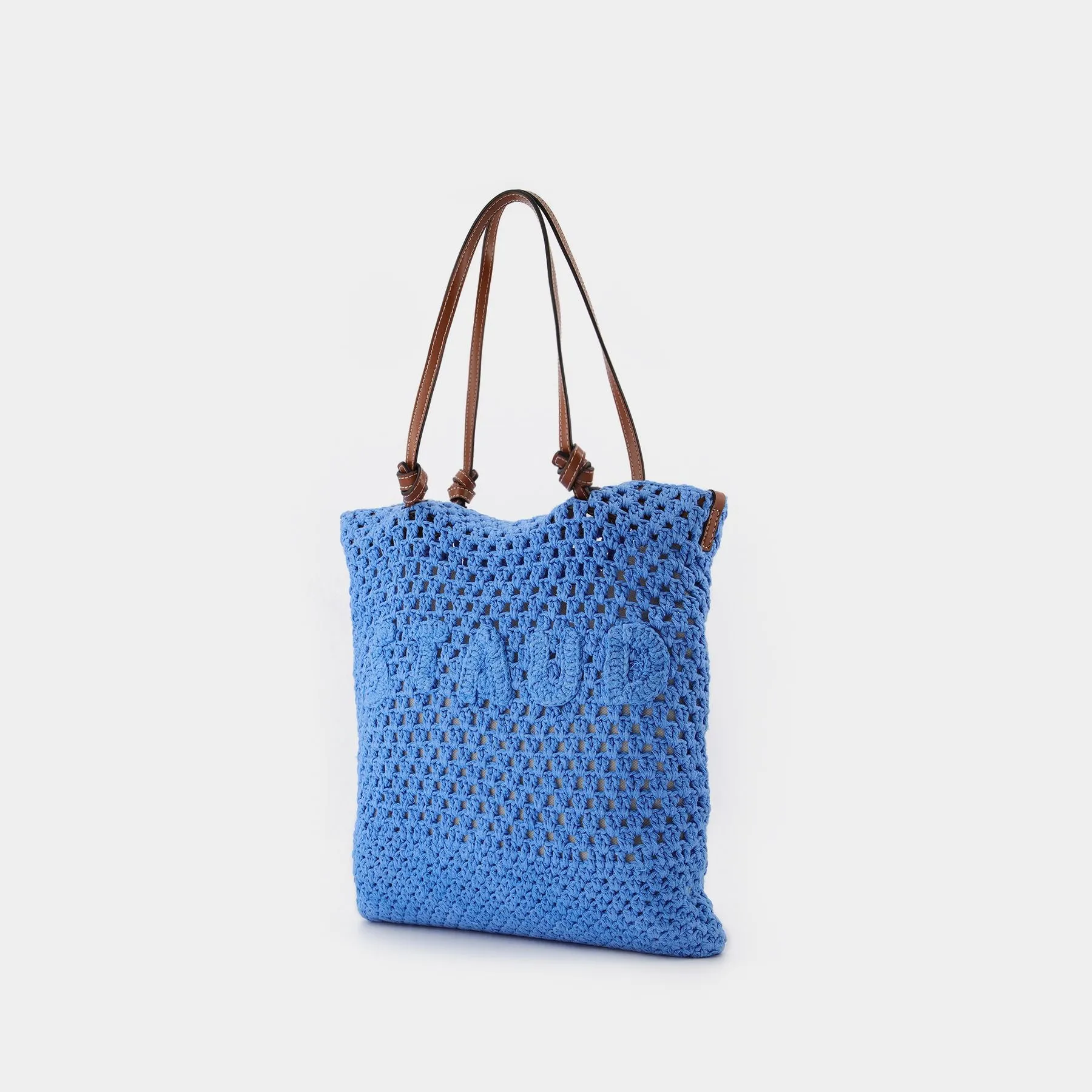 Staud  Crochet Porte Tote Bag in Blue