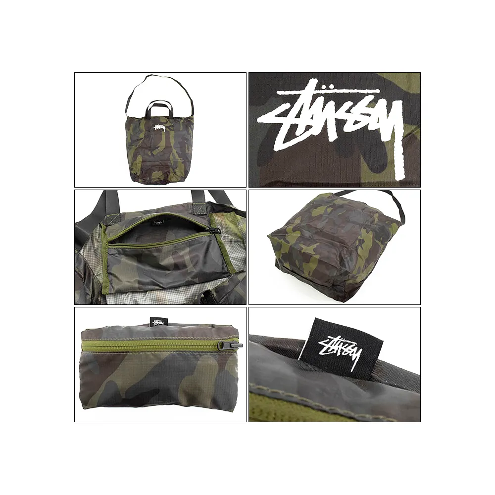 Stussy Stock Nylon Ripstop Tote Bag Camo 134172