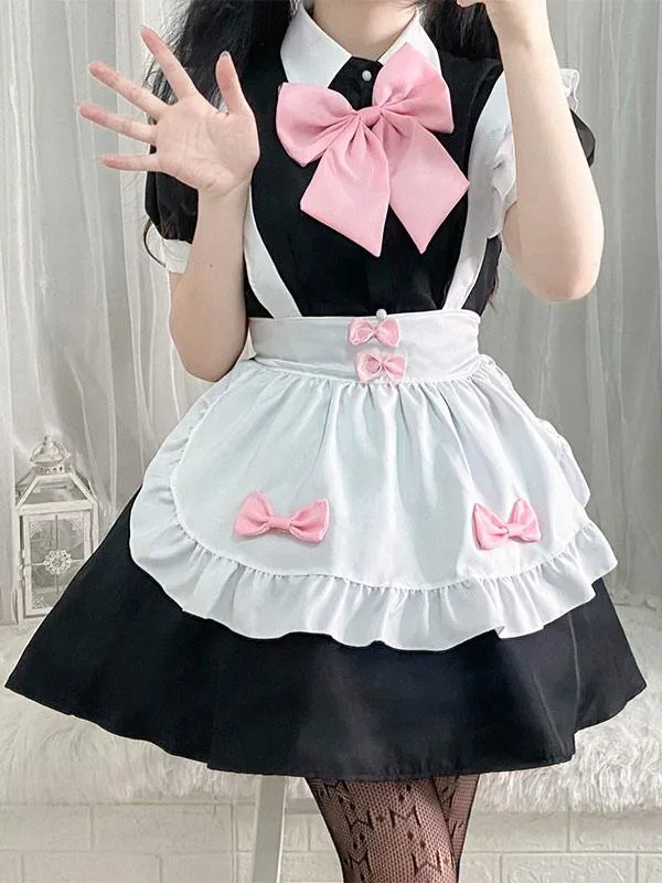 Sweet Lolita Dress Polyester Short Sleeves Dress