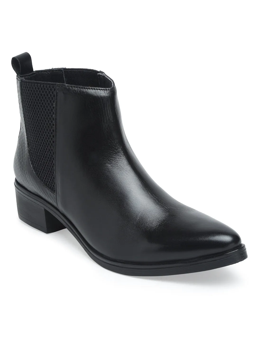 Teakwood Genuine Leather Black Women's Boots