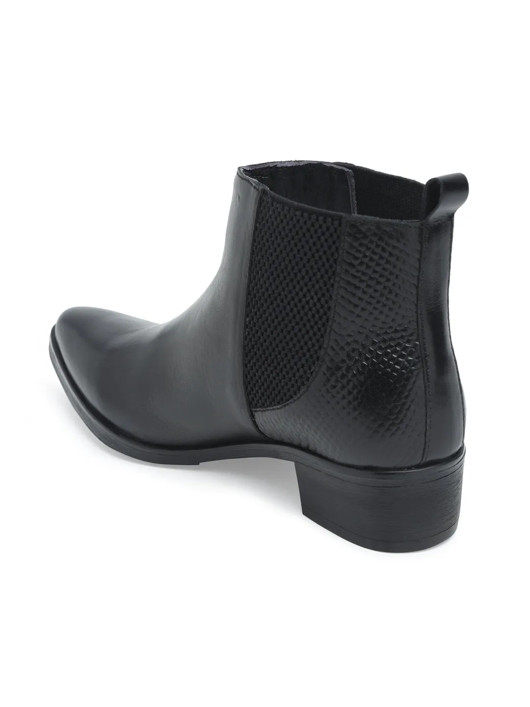 Teakwood Genuine Leather Black Women's Boots