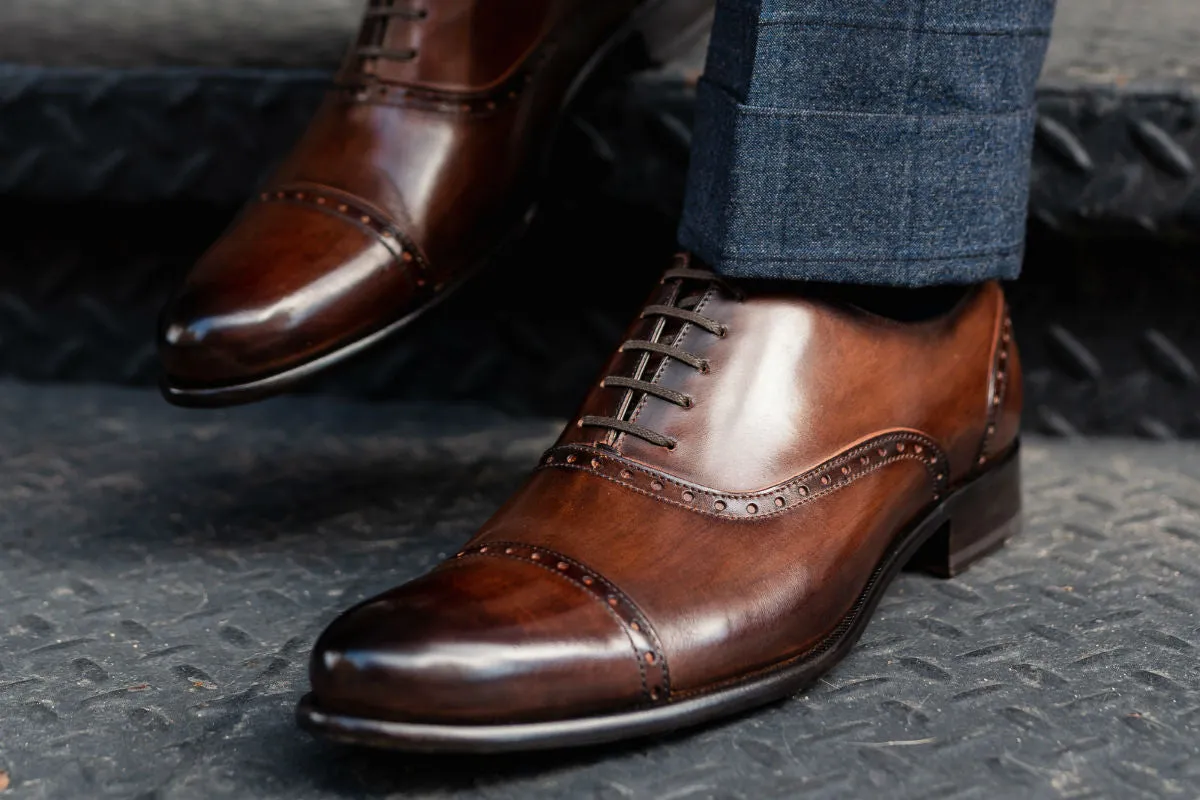 The Brando Semi-Brogue Oxford - Brown