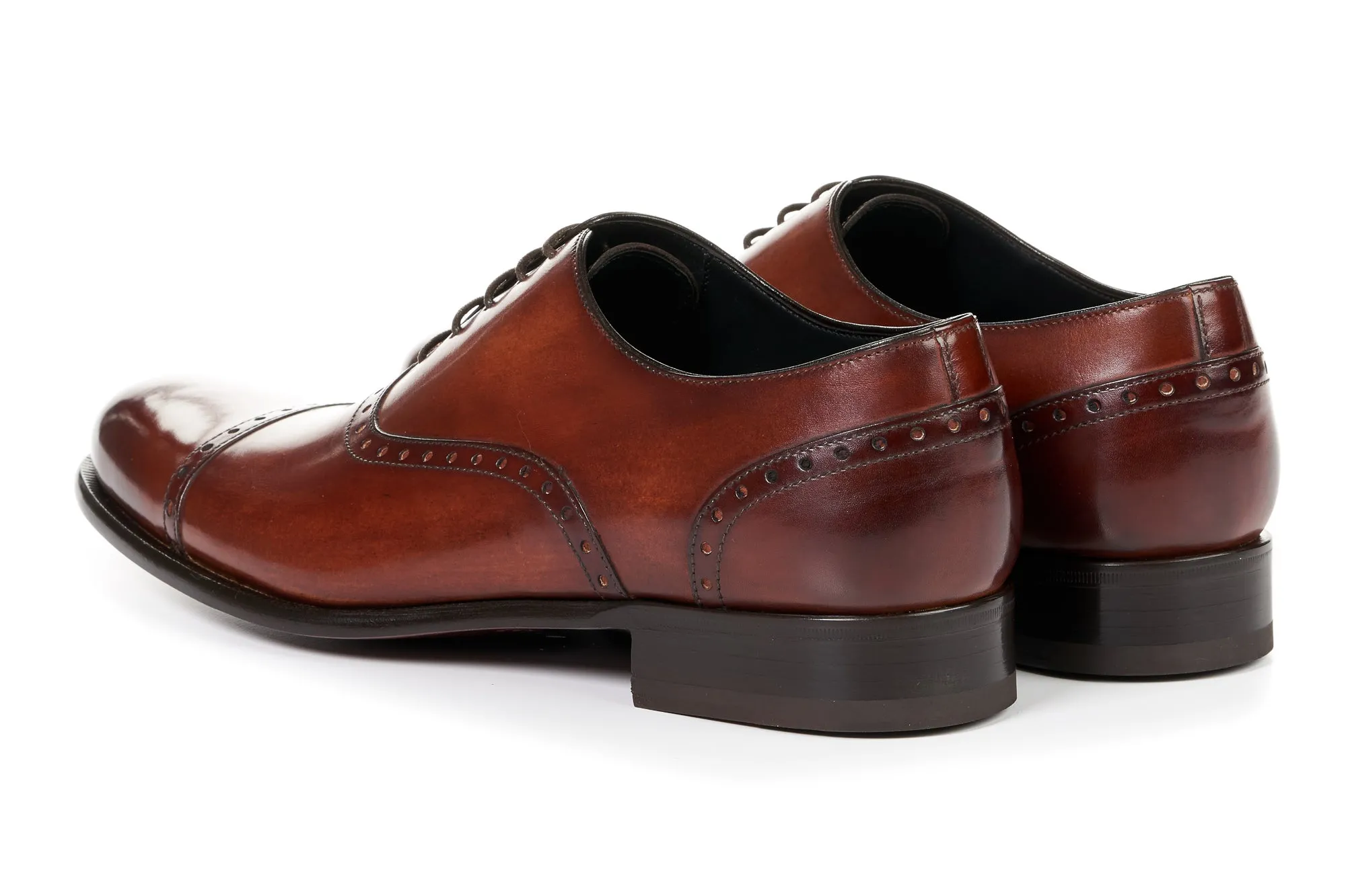 The Brando Semi-Brogue Oxford - Havana Brown