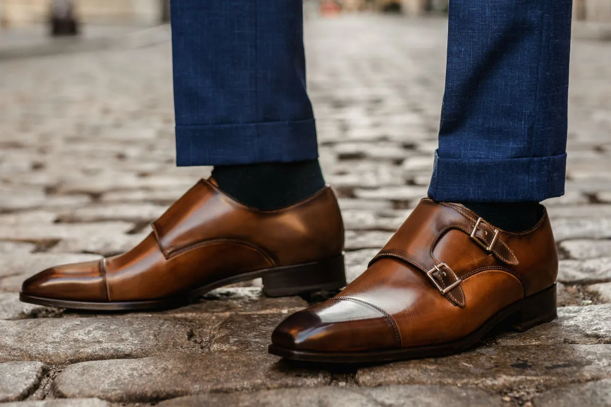 The Burton Double Monk Strap - Brown