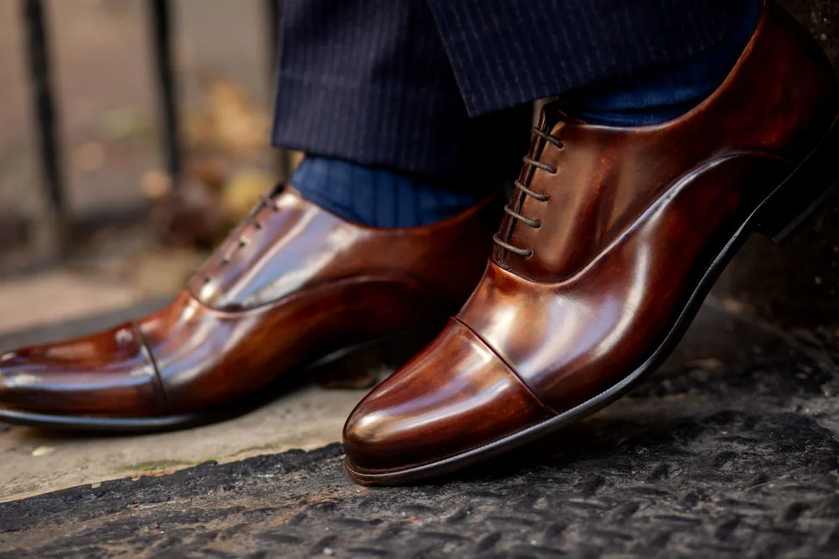 The Cagney Cap-Toe Oxford - Brown