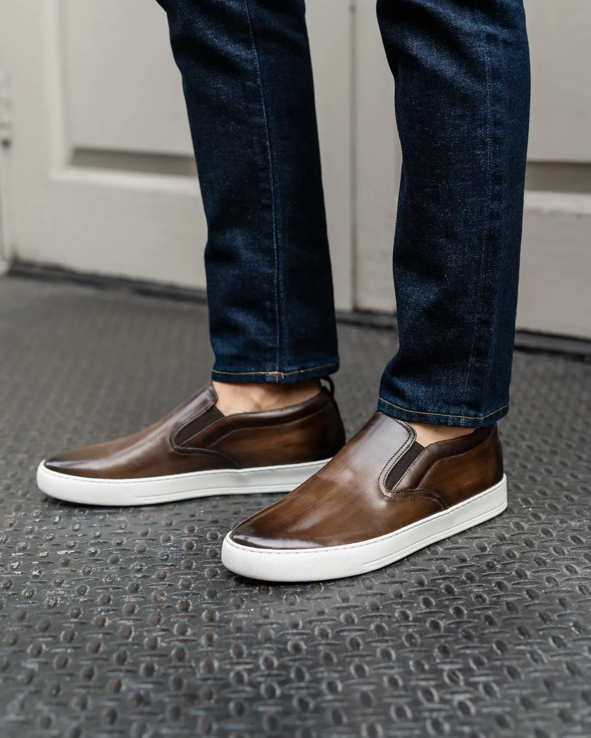 The Ellis Slip-On Sneaker - Brown